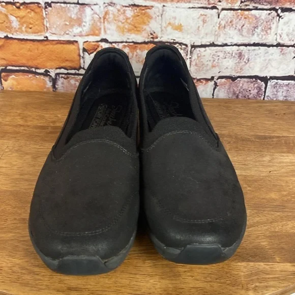 Skechers Women's Black BE-COOL Warmhearts Slip On Comfort Loafers Sz 10 - Picture 6 of 14